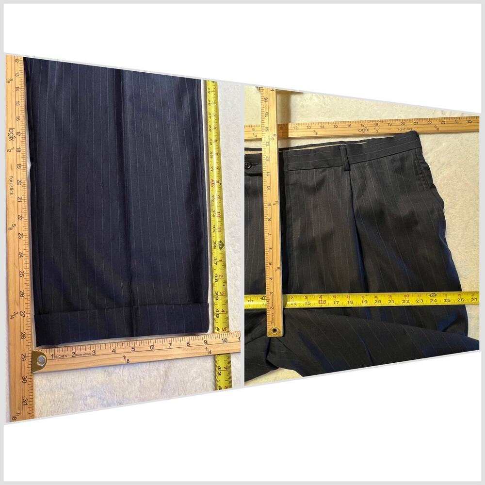 Daniel Cremieux Loro Piana 48R 42x28.5 Navy Blue Stripe Quality Suit - Picture 16 of 16